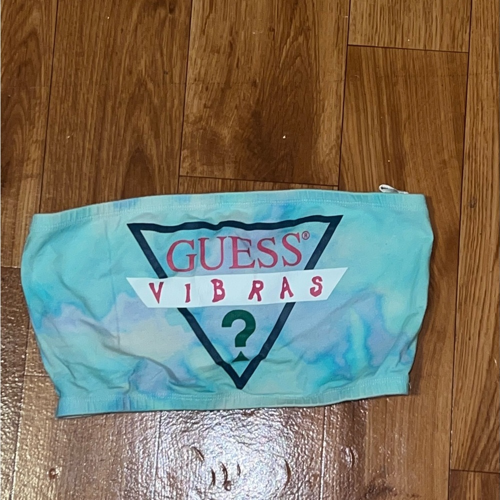 Guess vibras tie dye bandeau top size xs